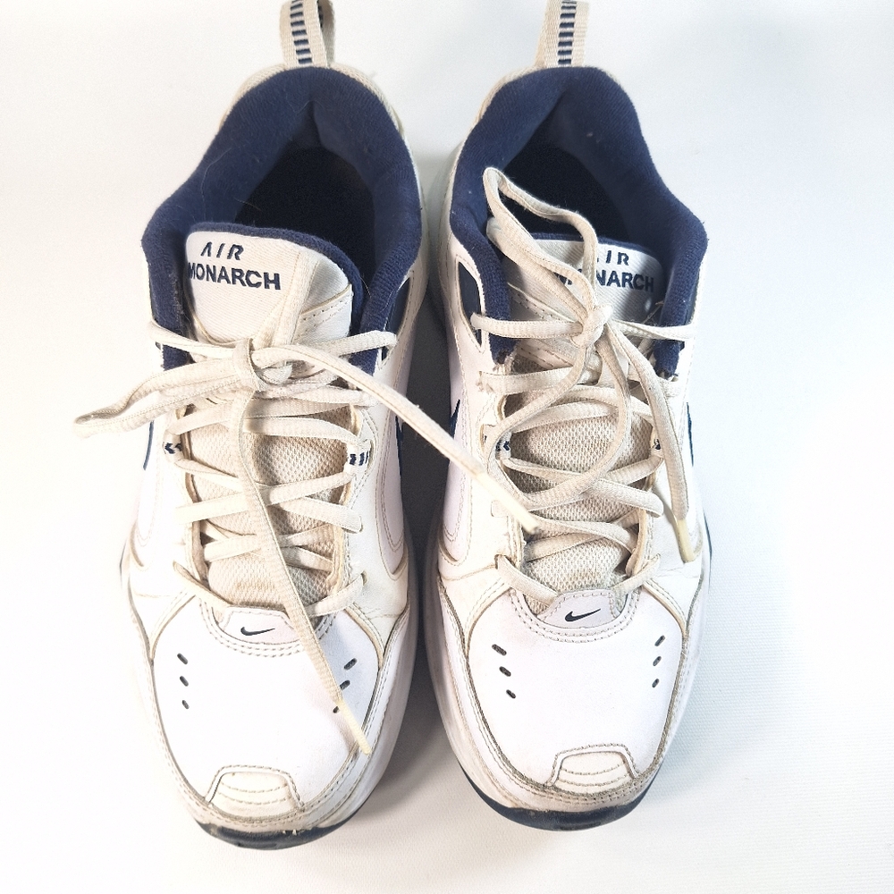 Nike Monarch Shoes Sneakers White / Blue Silver Swoosh 432361-102 Size 8 - Picture 3 of 13